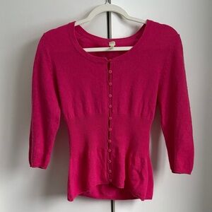 Future Paradise 100% Cashmere Pink Button-Up Cardigan L/M Balletecore Softgirl